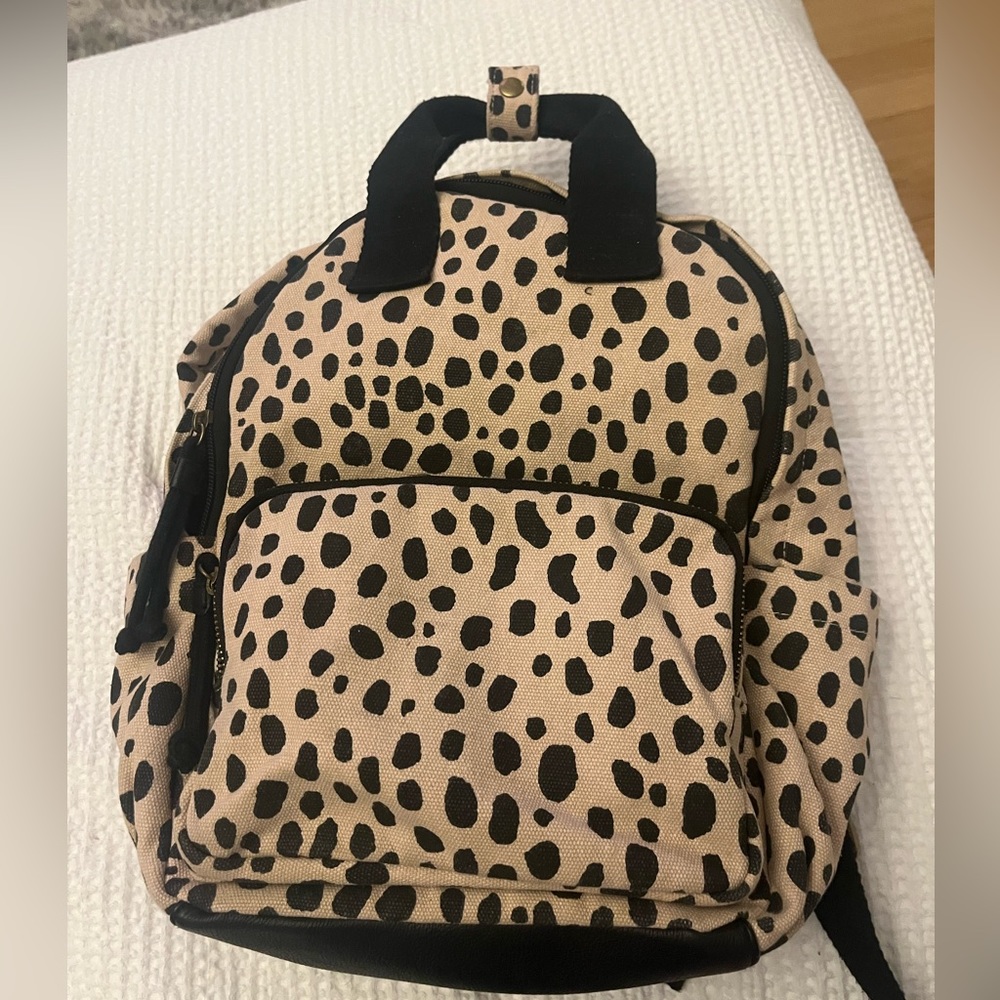 Leopard print mini backpack